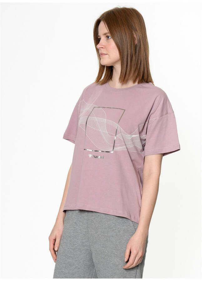 Футболка Hummel DIGNA T-Shirt S/S TEE фиолетовая женская - 9