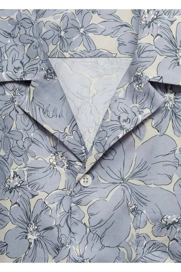 Футболка из 100% хлопка с цветочным рисунком - 7