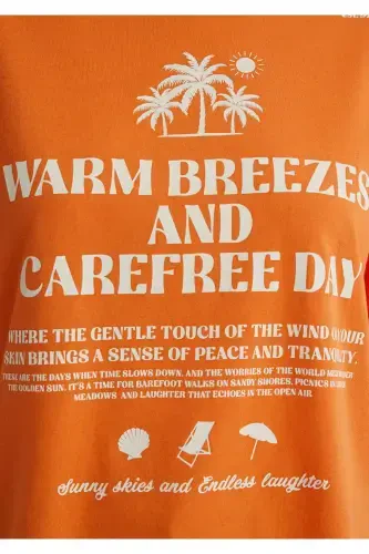 Футболка оранжевая с принтом Regular Fit / Стандартный крой - 6