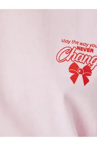 Футболка оверсайз с короткими рукавами и круглым вырезом с принтом на спине - 6