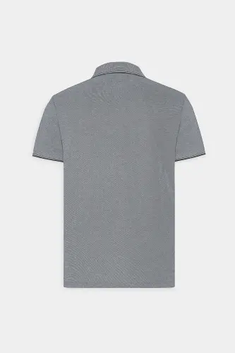 Футболка-поло Slim Fit из немнущейся хлопковой ткани, не притягивающей волосы - 14