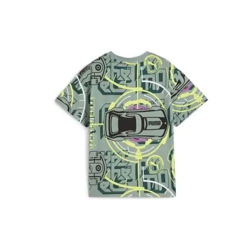 Футболка Puma Boys' Short Sleeve Cotton Graphic T-Shirt, Crewneck - 2