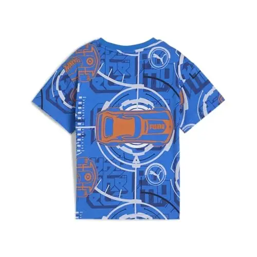 Футболка Puma Boys' Short Sleeve Cotton Graphic T-Shirt, Crewneck - 2