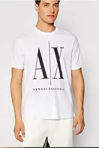 Футболка с круглым вырезом и большим логотипом Armani Exchange в стиле 90-х. - ARMANI EXCHANGE (1)