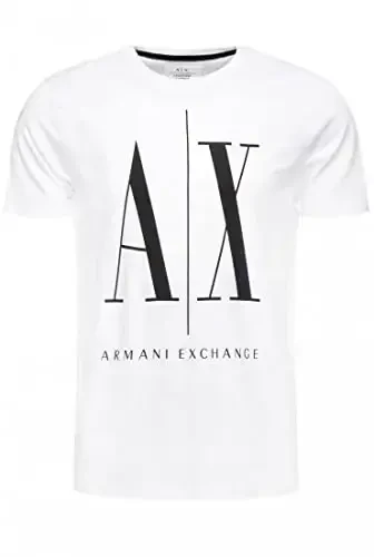 Футболка с круглым вырезом и большим логотипом Armani Exchange в стиле 90-х. - 3
