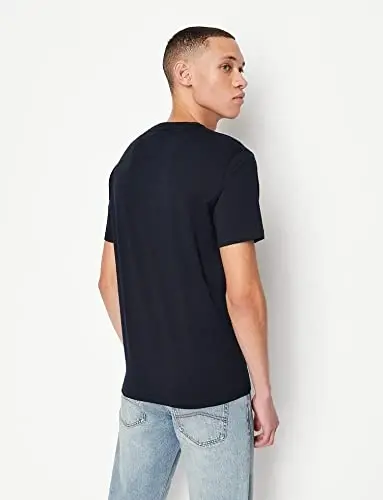 Футболка с круглым вырезом и большим логотипом Armani Exchange в стиле 90-х. - 4