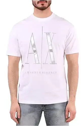 Футболка с круглым вырезом и крупным логотипом Armani Exchange в стиле 90-х. 