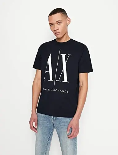 Футболка с круглым вырезом и крупным логотипом Armani Exchange в стиле 90-х. - 5