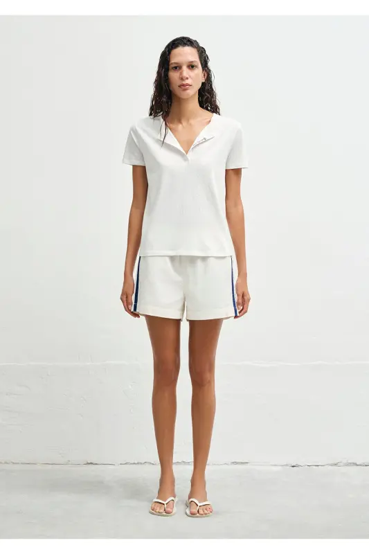 Футболка с вышивкой от сглаза на пуговицах Slim Fit / Узкий крой 1613430-70057 - 2