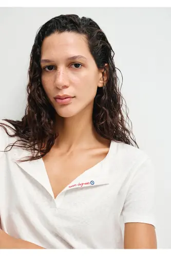 Футболка с вышивкой от сглаза на пуговицах Slim Fit / Узкий крой 1613430-70057 - 5