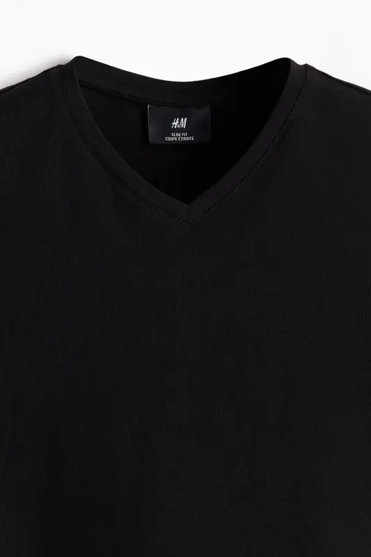 Футболка Slim Fit с V-образным вырезом - 7