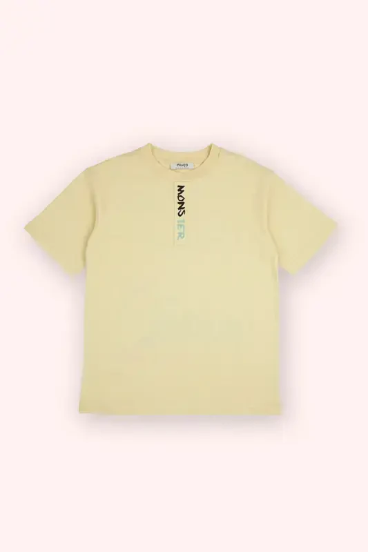Футболка жёлтая с принтом для мальчика. - PANÇO