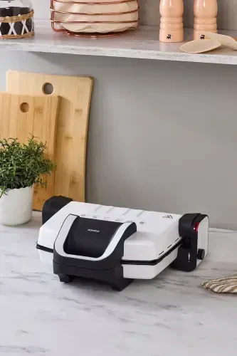 Future Pearl White Izgara ve Tost Makinesi 1800W 4 Dilim Kapasiteli-Beyaz - 1