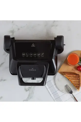 Future Plus Bio Diamond Antibacterial Black Grill and Toaster-black 
