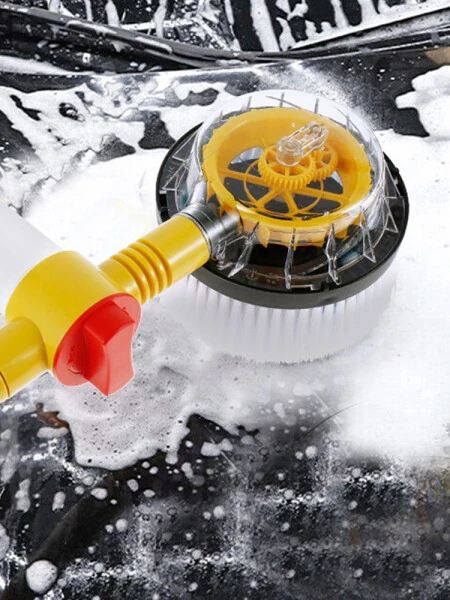FUYGRCJ Auto Rotating Car Wash Brush Multifunctional Car Automatic Foam Cleaning Kit with 360° Spin Head Portable Chenille Car Scrub Brush High Pressure Cleaning Tool Long Handle for Home-ASSHOWN - FUYGRCJ