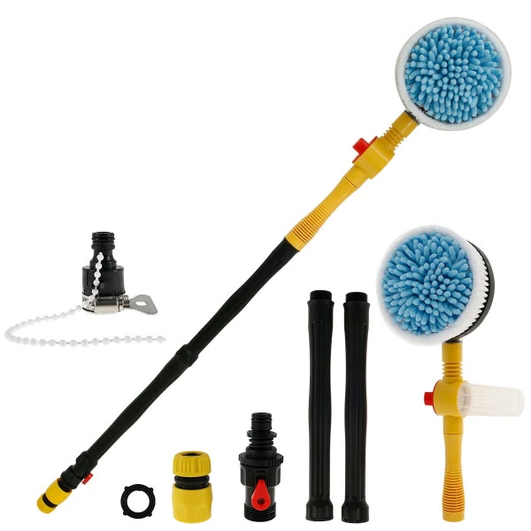 FUYGRCJ Auto Rotating Car Wash Brush Multifunctional Car Automatic Foam Cleaning Kit with 360° Spin Head Portable Chenille Car Scrub Brush High Pressure Cleaning Tool Long Handle for Home-ASSHOWN - FUYGRCJ (1)