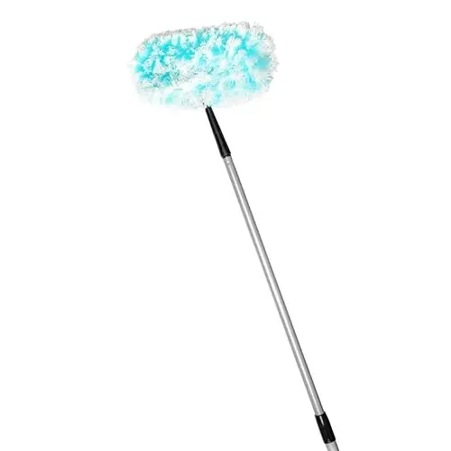 Fuzzy Fan Duster (Aqua) + 808 Handle - Modazone