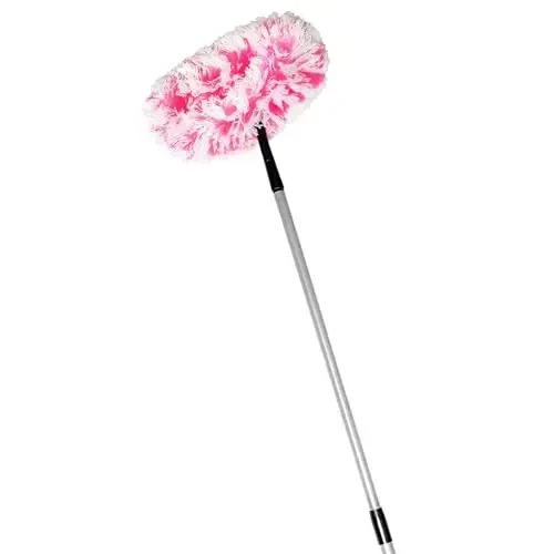 Fuzzy Fan Duster (Pink) + 808 Handle - 6