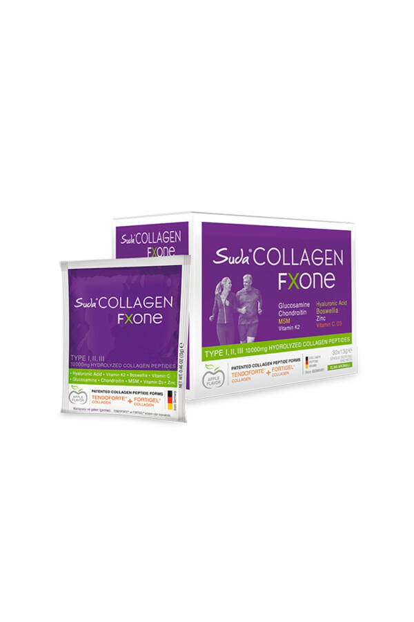 Fxone Apple Flavored Collagen 12gx30 Sachets (Collagen - MSM - Glucosamine - Chondroitin - White Mulberry Extract) - 4