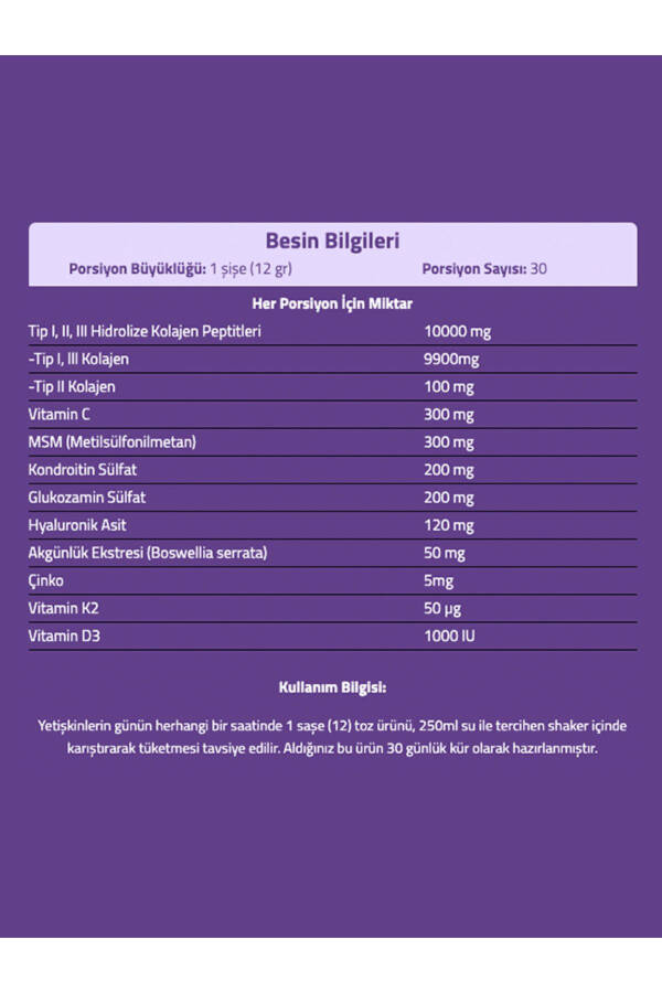 Fxone Shot Portakal 40mlx30 Şot (( Kolajen - MSM - Glukozamin - Kondroitin - Akgünlük Ekstresi) - 9