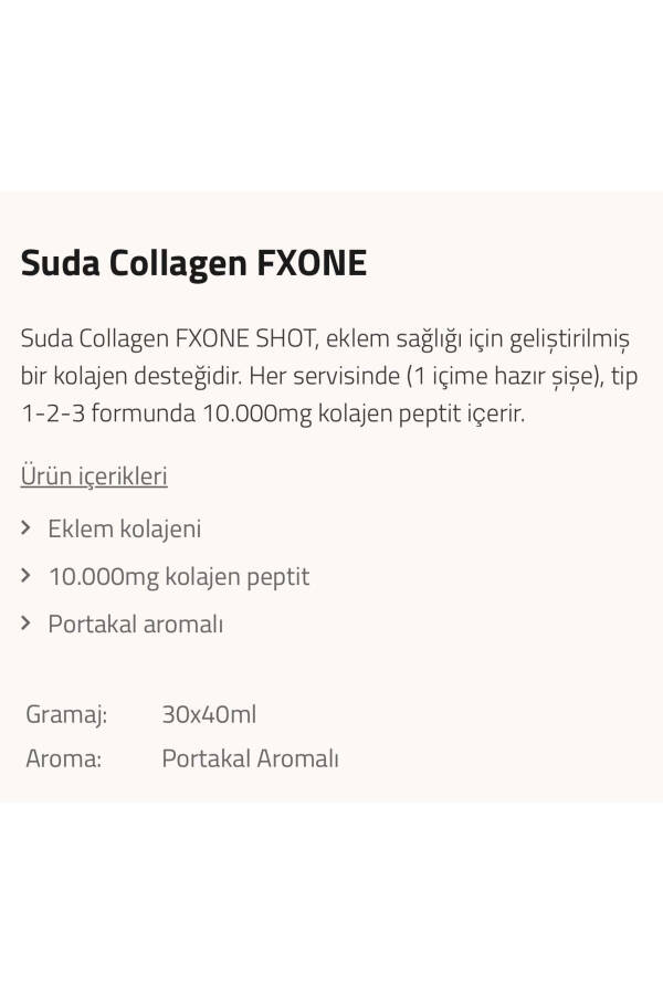 Fxone Shot Portakal 40mlx30 Şot (( Kolajen - MSM - Glukozamin - Kondroitin - Akgünlük Ekstresi) - 4