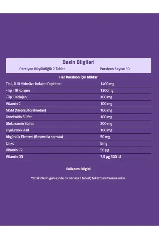 Fxone Тип I-II-III Коллаген 60 таблеток (Коллаген - МСМ - Глюкозамин - Хондроитин - Экстракт астрагала) - 7