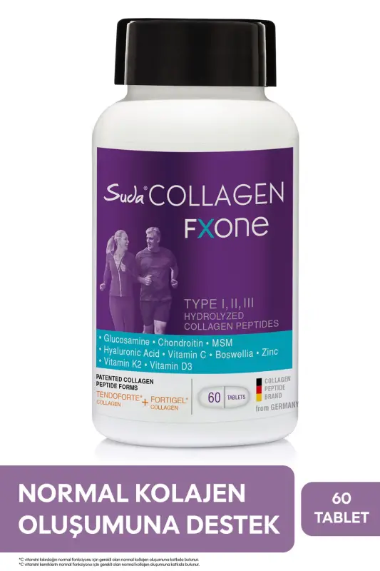 Fxone Type I-II-III Collagen 60 Tablets (Collagen - MSM - Glucosamine - Chondroitin - Astragalus Extract) - SUDA COLLAGEN