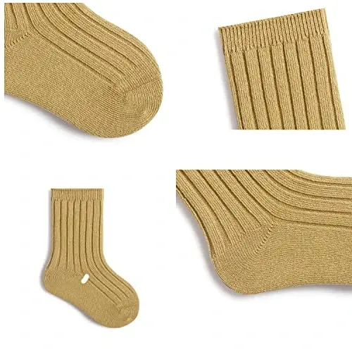 FYLuoke Baby Girls Boys Socks Unisex-Baby Infant Cotton Crew Socks for Skid Toddler Ankle Socks Set - 4