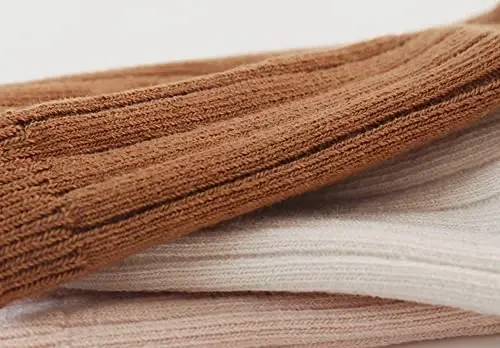 FYLuoke Chaqaloq qiz va o'g'il bolalar paypoqlari Unisex-Chaqaloq chaqaloq Paxtadan tayyorlangan paypoqlar Sirpanchiq yuruvchi bolalar uchun to'piq paypoqlari to'plami - 5