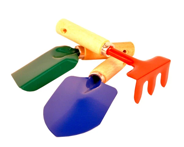 G & F Kids Garden Tools, Tote Canvas & Hand Material Rake & Shovel Trowel, Colour Green, 1 Pack - G & F PRODUCTS (1)