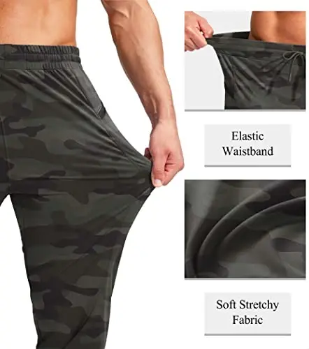 G Gradual Men's Joggers Pants with Zipper Pockets Stretch Athletic Sweatpants for Men Workout Jogging Running - 5