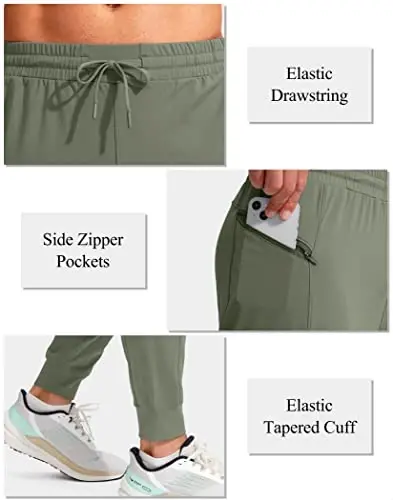 G Gradual Men's Joggers Pants with Zipper Pockets Stretch Athletic Sweatpants for Men Workout Jogging Running - 4