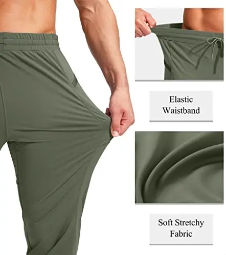 G Gradual Men's Joggers Pants with Zipper Pockets Stretch Athletic Sweatpants for Men Workout Jogging Running - 5