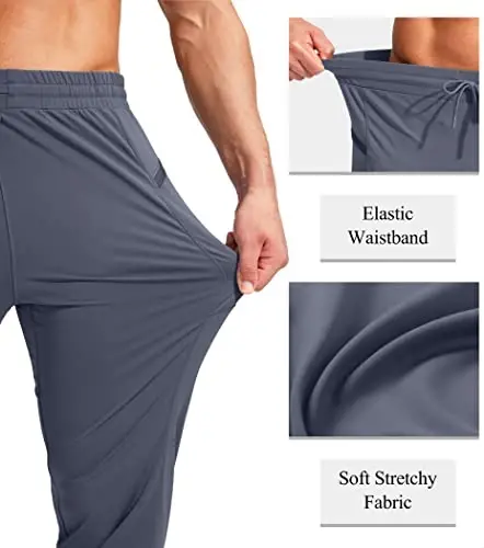 G Gradual Men's Joggers Pants with Zipper Pockets Stretch Athletic Sweatpants for Men Workout Jogging Running - 5