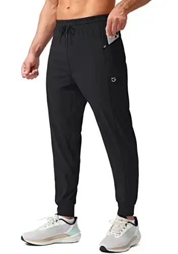 G Gradual Men's Joggers Pants with Zipper Pockets Stretch Athletic Sweatpants for Men Workout Jogging Running - MODAZONE