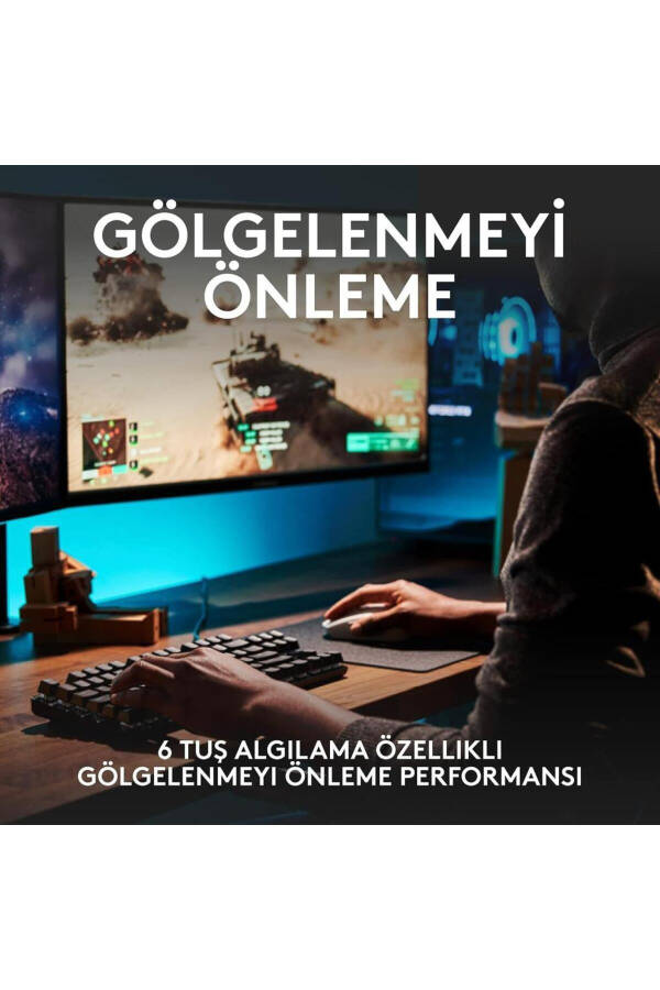 G G413 Se Tkl Yorug'likli Turkcha Q Mexanik Qora O'yin Klaviaturasi - 920-010564 - 13