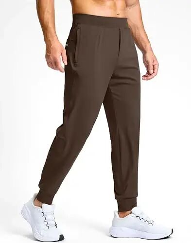 G Gradual Men's Golf Joggers Pants with Zipper Pockets Stretch Sweatpants | 3 Pockets, Slim Fit, Flat Elastic Waistband, Workout Athletic Running Pants for Men - G (1)