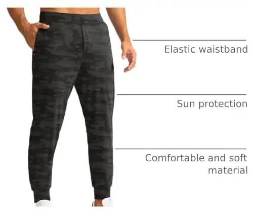 G Gradual Men's Golf Joggers Pants with Zipper Pockets Stretch Sweatpants | 3 Pockets, Slim Fit, Flat Elastic Waistband, Workout Athletic Running Pants for Men - 4