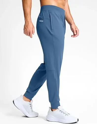 G Gradual Men's Golf Joggers Pants with Zipper Pockets Stretch Sweatpants | 3 Pockets, Slim Fit, Flat Elastic Waistband, Workout Athletic Running Pants for Men - G (1)