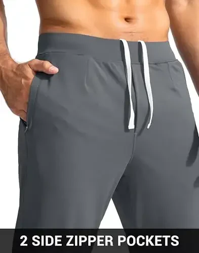 G Gradual Men's Golf Joggers Shim fermuar cho'ntaklar bilan Stretch sport shimlar Slim Fit Track shimlar Erkaklar uchun yugurish uchun joggerlar - 5