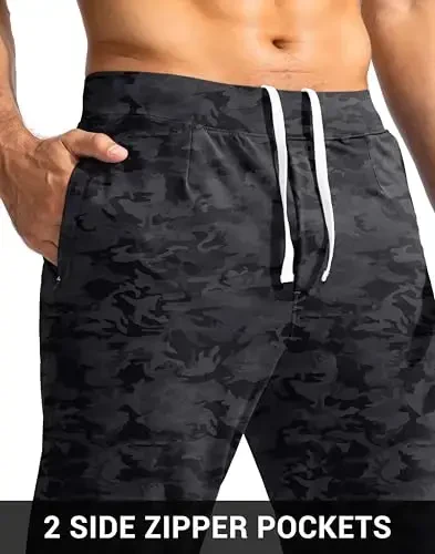 G Gradual Men's Golf Joggers Shim fermuar cho'ntaklar bilan Stretch sport shimlari Slim Fit Track Shimlar Erkaklar uchun Ish Yugurish - 5