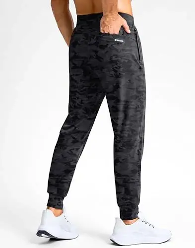 G Gradual Men's Golf Joggers Shim fermuar cho'ntaklar bilan Stretch sport shimlari Slim Fit Track Shimlar Erkaklar uchun Ish Yugurish - 3