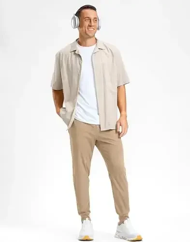 G Gradual Men's Golf Joggers Shim fermuar cho'ntaklar Stretch sport shim Slim Fit Track Shim erkaklar uchun ishlaydigan yugurish - 7