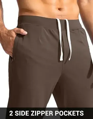 G Gradual Men's Golf Joggers Shim Fermuar cho'ntaklari bilan Strech Sport shimlar Slim Fit Track shimlar Erkaklar uchun Joggerlar Ish Yugurish - 5