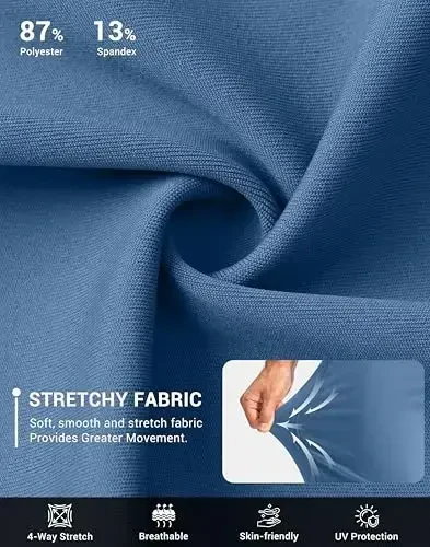 G Gradual Men's Golf Joggers Shim fermuar cho'ntaklari Stretch sport shimlar Slim Fit Trek shimlar erkaklar uchun ishga yugurish - 4