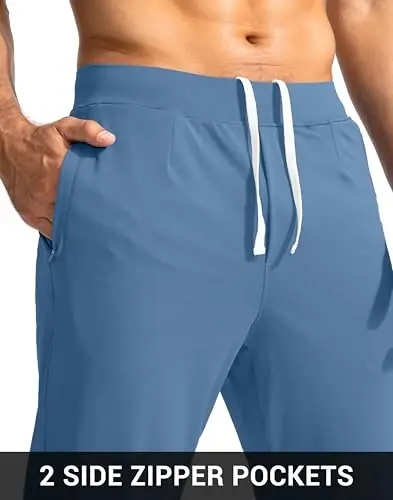 G Gradual Men's Golf Joggers Shim fermuar cho'ntaklari Stretch sport shimlar Slim Fit Trek shimlar erkaklar uchun ishga yugurish - 5