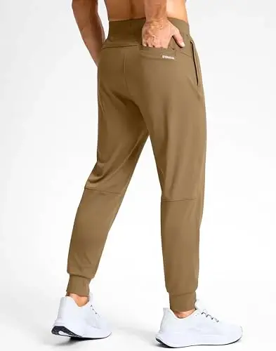 G Gradual Men's Golf Joggers Shim fermuar cho'ntakli, cho'ziluvchan sport shimlar Slim Fit Track Shimlar erkaklar uchun ish yugurish - 3