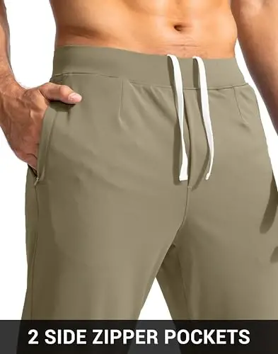 G Gradual Men's Golf Joggers Shim Zamokli cho'ntaklar bilan cho'zilgan sport shimlar Erkaklar uchun tor fitnes trek shimlar Joggerlar Ishga yugurish - 5