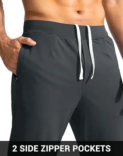 G Gradual Men's Golf Joggers Shim Zamokli cho'ntaklar bilan Stretch Sport shimlar Tor bichimli trek shimlar Erkaklar uchun Joggerlar Ishlash Yugurish - 5