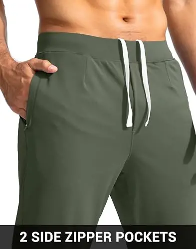 G Gradual Men's Golf Joggers Shim Zichli cho'ntaklar Stretch Sport shim Slim Fit Track Shim erkaklar uchun ishlaydigan - 5